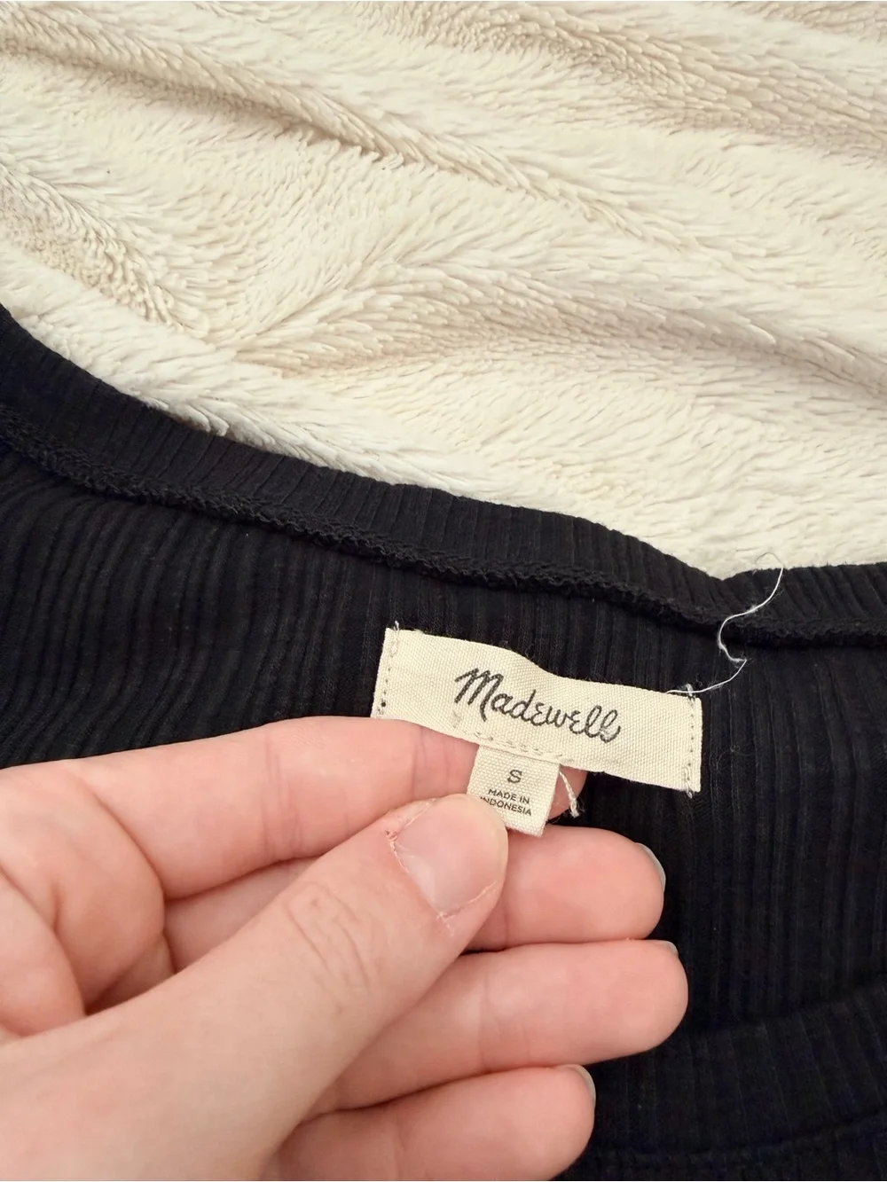 Madewell ribbed puff